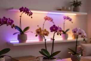 iluminação LED para orquídeas em apartamento