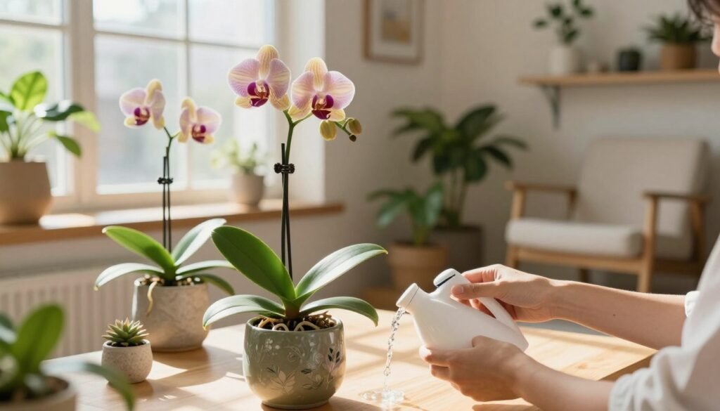 regar orquídeas em apartamento