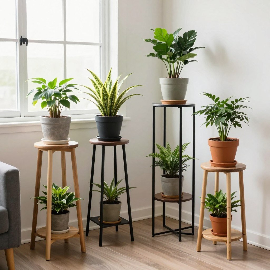 suportes de chão para vasos de plantas em apartamento