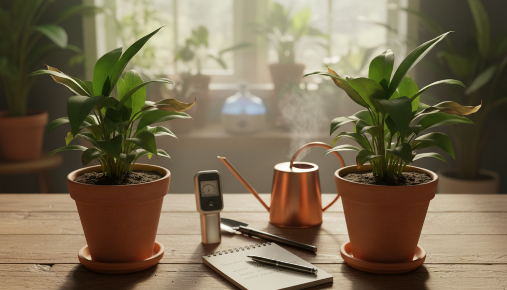 folha queimando nas pontas