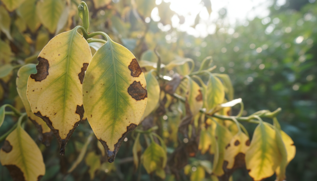 folhas amarelas excesso de água folhas amarelas excesso de água