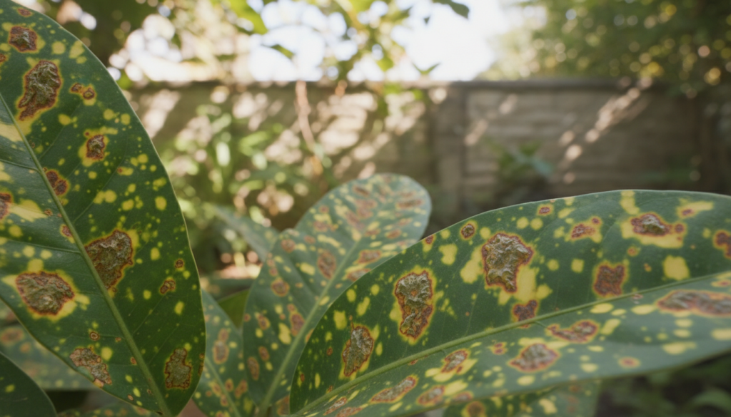 planta com manchas nas folhas