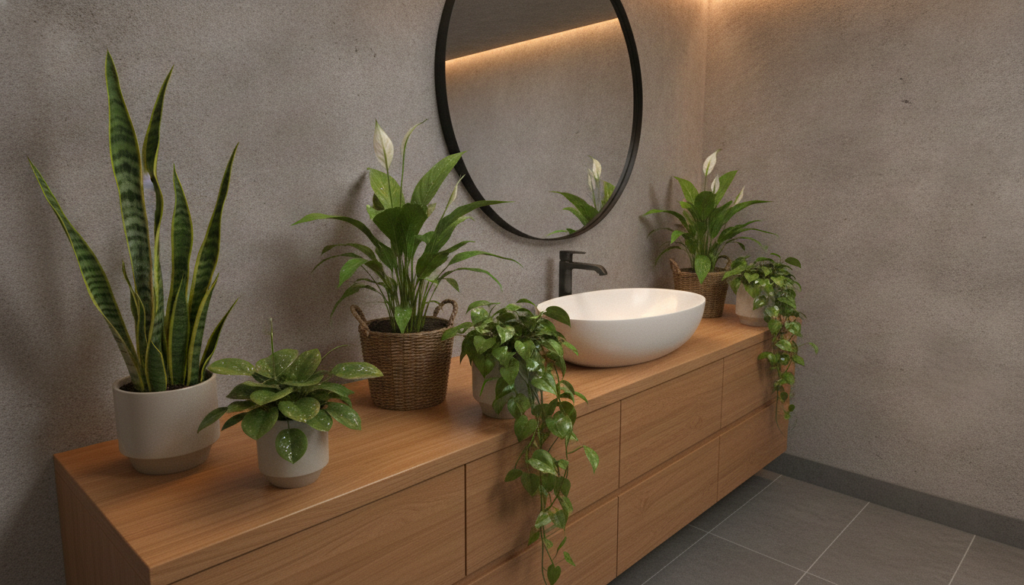 plantas para banheiro sem janela